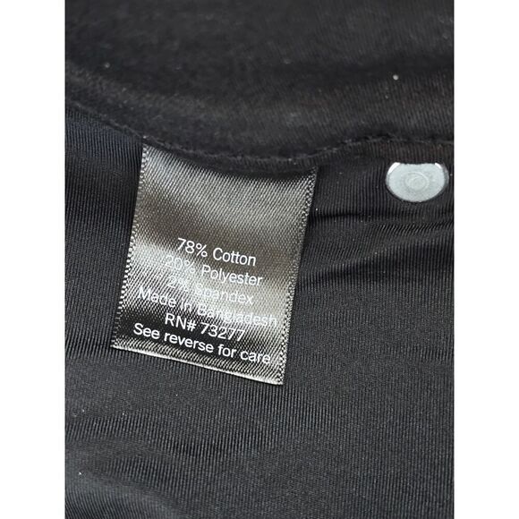 NWT SimplyâVera Vera Wang Black Leggings XL Cotton Blend Stretch Pants Pull-on - Picture 4 of 8